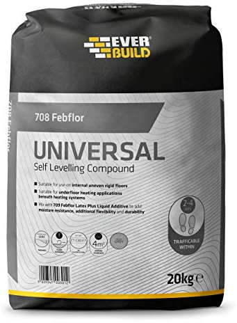 Everbuild - Universal Self-Levelling Compound - Cement - Powder - Self-Levelling Compound - Grey