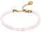 BERGERLIN Rosenquarz Fußkette - facettiertes, rosa Fußkettchen - Gold - M-L