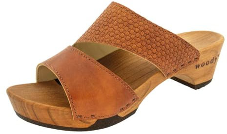 woody Damen Kate Holzschuh, saforbraun, 39 EU