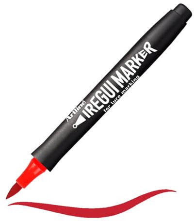 Artline Iregui Lure Marker, Brush Tip, Red