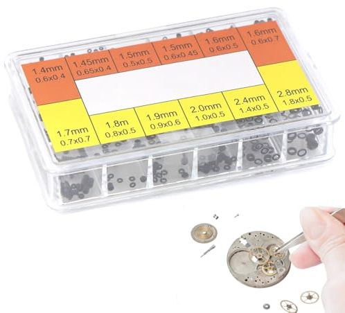 700 Pcs Watch Crown O Ring, Watch Gaskets Rubber O Ring Kit for Repairing Watches Tools, for Watchmakers Watch Repairing Workers(12 Sizes)