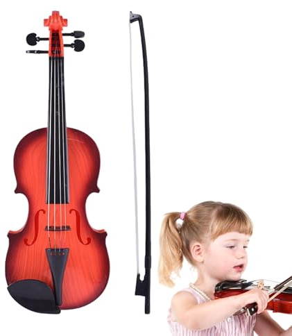 Tuxuseo Violino Giocattolo | Strumento Di Pratica Per L'Apprendimento - Violino Giocattolo Per Bambini Principianti Ragazze Ragazzi Famiglia Casa Regalo Completo Collezione Prescolare