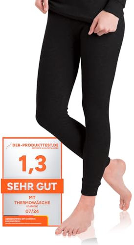 MT Damen Ski- & Thermohose - Winter Unterhose mit weicher Innenseite - Schwarz M