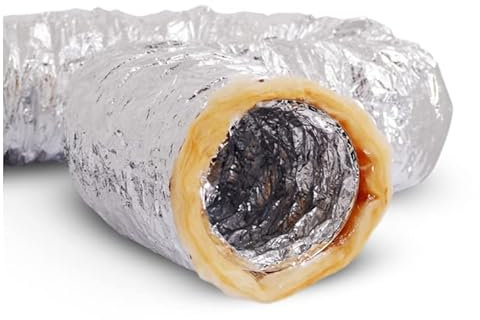 Tubo flessibile Iso | Tubo flessibile in alluminio | Tubo di ventilazione isolato e fonoassorbente Ø160-10 metri