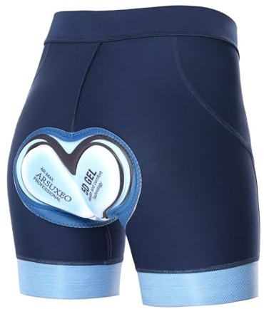 Sillictor Cycling Shorts Women 5D Gel Padded Cycle Shorts for Women Anti Chafing Mountain Bike Shorts Women Compression Biker Bicycle Shorts for Biking Riding Sweat Wicking Quick Dry,U010 Navy L
