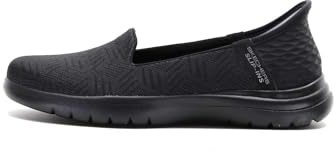 Skechers Women's On-The-Go Flex Clover Slip-On Sneakers, Black Textile, 6 UK