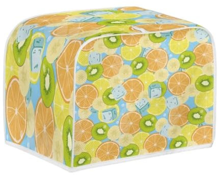Jeiento Summer Frozen Lemon - Funda para tostadora de 2 rebanadas, bolsa de almacenamiento para tostadora de cocina, bolsa organizadora de electrodomésticos para proteger tu máquina de pan