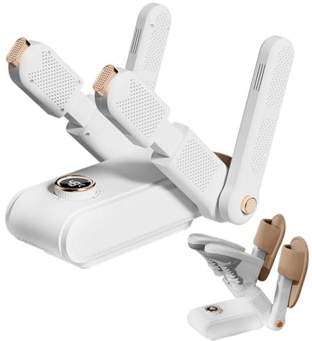 Schuhtrockner Elektrisch,Stiefeltrockner,Schuhe Stiefeltrockner UV-Licht,Schuhwärmer,Faltbares Schuhwärmer Schuhe mit Zeitschaltuhr,Schnelltrocknung für Schuhe Hüte Skischuhe mit 360° Wärmegebläse