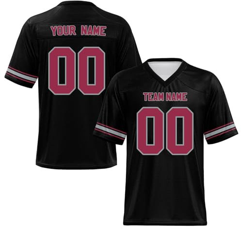 Personalisiertes American Football Trikot Print mit Namen Nummer Blank Practice Jersey Shirts Hip Hop Party für Herren Damen Kinder A22