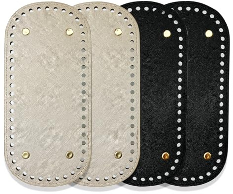 4 pezzi Fondo Borsa Uncinetto, Fondo del Borse, Fondo Borsa in Pelle PU, Basi per borse, Fondi per Borse Uncinetto, Accessori fai da te per borsa, borsa a tracolla, portafoglio che fa forniture
