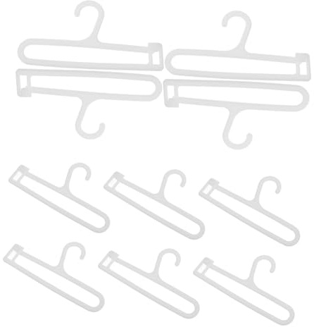 Totority 10pcs Versatile Doll Clothing Racks for Bjd Dolls Plastic Hangers for Clothes Clothing Rack for Organizing Outfits and Accessories