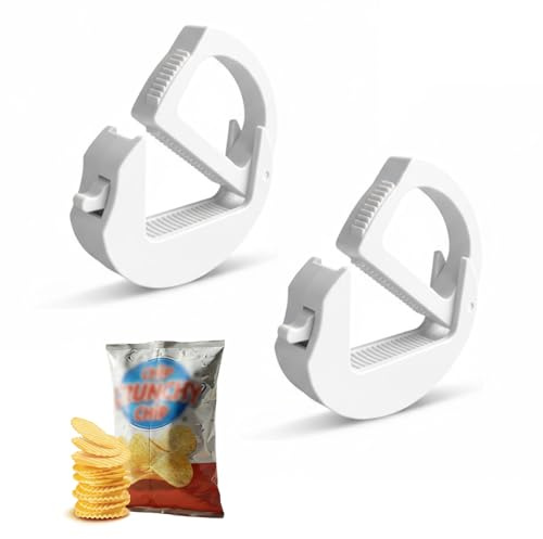 2 Piezas Pinzas Bolsas Alimentos, Clip de Cierre de Cocina Reutilizable de Plástico, Pinzas para Alimentos Selladas, Clips de Bolsa, Cierre para Cerrar Bolsas de Alimentos, para Snacks, Alimentos
