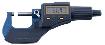 Micrómetro electrónico digital de 0,001 mm, micrómetro de 0 a 25 mm, micrómetro de diámetro exterior, herramienta de medición de espesor en pulgadas/milímetros.