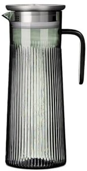 Pitcher Cold Kettle Acrylic Juice Jug Drink Water Transparent Pitcher with Filter Hot/Cold Water Carafe(Small)