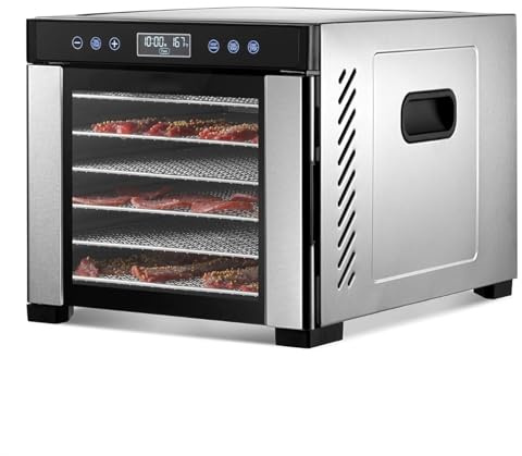 Mat torkare Magic Mill Commercial Food Dehydrator Machine | 7 brickor i rostfritt stål | Justerbar timer, temperaturkontroll | Torktumlare