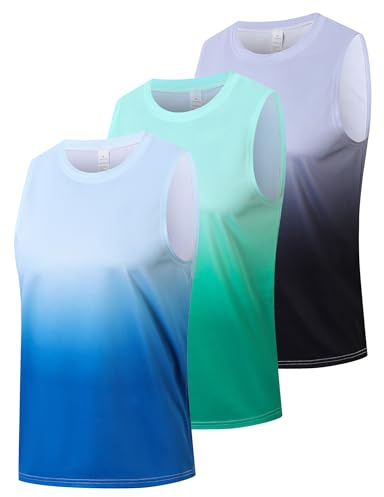LUWELL PRO 3 Pack Mens Tank Top for Men Sleeveless T-Shirts Gym Vest