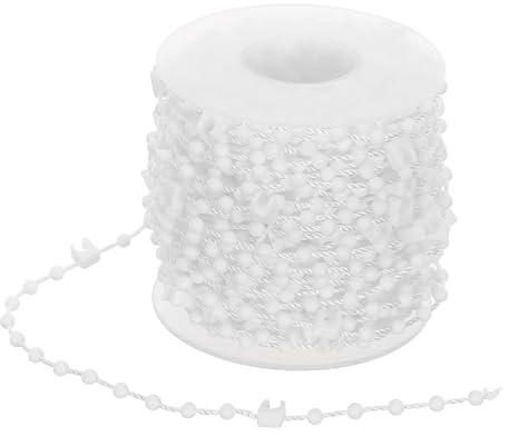 FESTFENDS 1 rulle vertikal persienn bottenkedja - Vertikala persienner reservdelar för 3,5 tum/89 mm bottenkedja lameller (15 meter lång, vit)