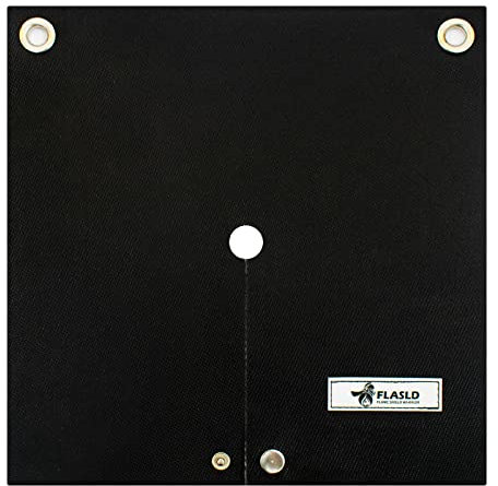 FLASLD Welding Blanket & Heat Shield Mat for Soldering Copper Pipe, 12''x12'' Flame Protector Pad Plumbing Hole Propane Torch (1 Pack)