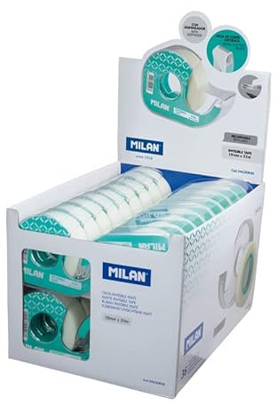 Caja expositora 36 dispensadores cinta adhesiva mate 19 mm x 33 m MILAN®
