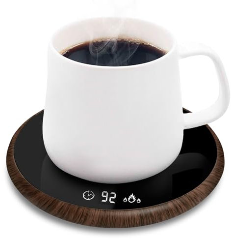 Chauffe-Tasse à café,Chauffe Tasses à café avec 2 Température pour Chauffe Tasse de Café Le thé Chocolat au Lait,Chauffe-café pour la Maison, Le Bureau (Grain de Bois)