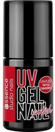 essence studio nails UV GEL NAIL polish, Nr. 105, Rot, langanhaltend, farbintensiv, vegan, ohne Mikroplastikpartikel, ohne Parfüm, ohne Parabene, 1er Pack (5ml)