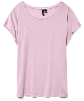 VERO MODA Damen VMAVA Plain SS TOP GA JRS NOOS T-Shirt, Pink-A-Boo, Medium