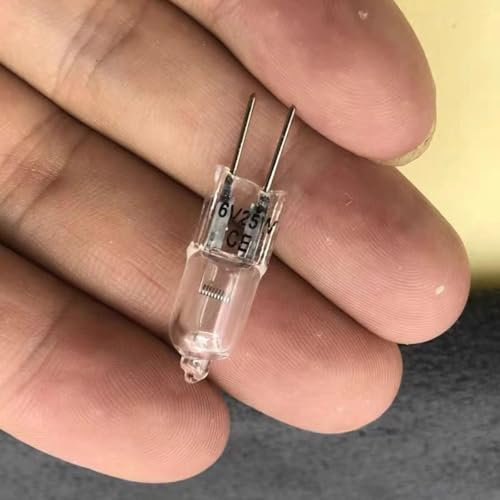 AVFORA 5 pezzi Lampada alogena G4 Lampada per strumenti G4 6V 30W Lampadina per microscopio 5 pezzi 6V-30W