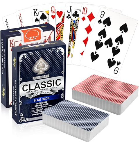 pangdapengpeng 2 Mazzi Carte da Gioco Impermeabili