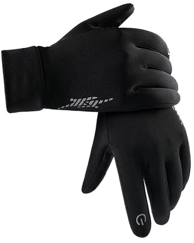 Guanti Da Ciclismo Per Uomo - 9,06 X 3,94 Pollici Guanti Per Freddo | Per Mani Da Corsa Tocco | Attrezzature Da Ciclismo Riflettente Per Donne E Uomini, Corsa A Piedi, Condu