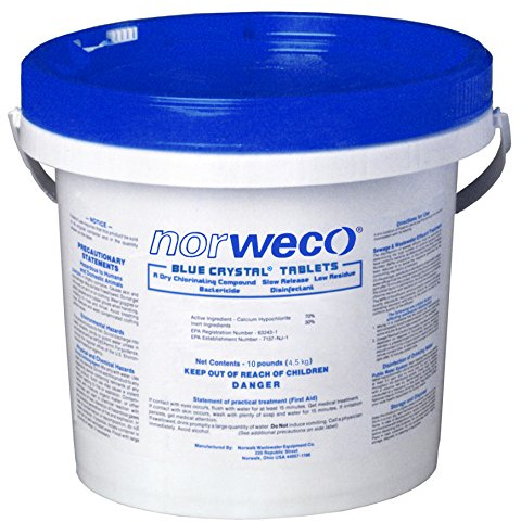 Norweco 4 pk. of 10lb. Blue Crystal Chlorine Tablets for Aerobic or Septic Systems