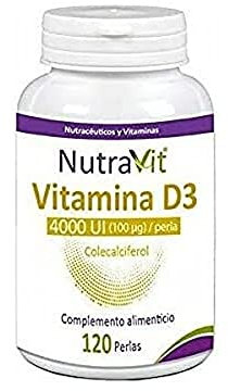 NutraVit VITAMINA D3 | Permite cubrir la necesidad de vitamina D3 | Complemento Alimenticio a base de Vitamina D3 | 120 Perlas