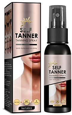 LICHENGTAI Autobronzant Progressif en Spray, Mousse Autobronzante en Spray,Vaporisateur Autobronzant Progressif, Vaporisateur de Lotion Autobronzante pour Le Visage Et Le Corps Auto-Bronzant