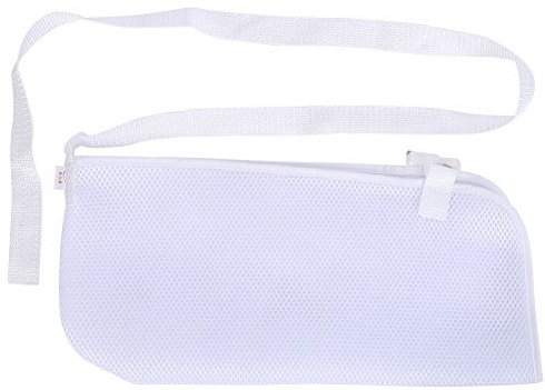 ANKROYU Cabestrillo de brazo ajustable para lesiones de hombro, inmovilizador de hombro de soporte de soporte de codo de cabestrillo de malla transpirable(Blanco)
