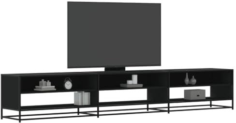 Homgoday Möbelskåp TV-ställ svart 270x40x46 cm i spånskiva, möbler TV-låda lågt TV-skåp för industriellt vardagsrum TV-ställ vardagsrum