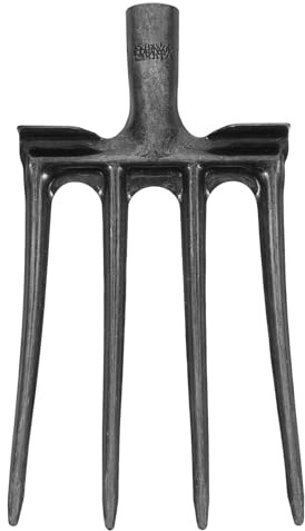 Homoyoyo Fourche à Bêcher Acier à Dents pour Ameublir et Retourner la Terre Outil Agricole Polyvalent pour Jardinage et Entretien des Sols Remplacement Tête Compatible Manche pour