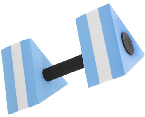 Veemoon Haltères Aquatiques en Mousse Eva Triangulaires Légères 150x150x270 Mm Bleu/Blanc pour Exercices en Piscine, Sport Nautique, Aérobic Aquatique, Ensemble D’haltères D’Exercice