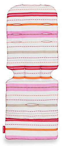 Maclaren Doublure de siège universelle, réversible, accessoire de poussette, respirant et lavable en machine, facile à attacher de toutes les poussettes cannes pliantes - Marseilles Stripe Pink