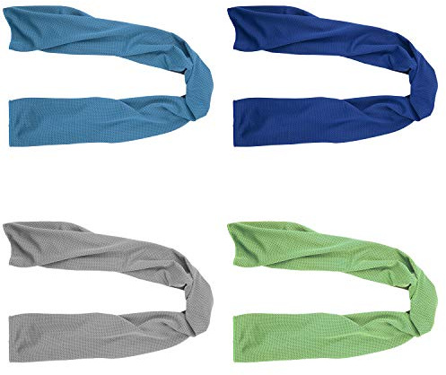 Cooling Towels 4 Pack, 40x12 Inch Cooling Towel for Neck & Face, Sports
