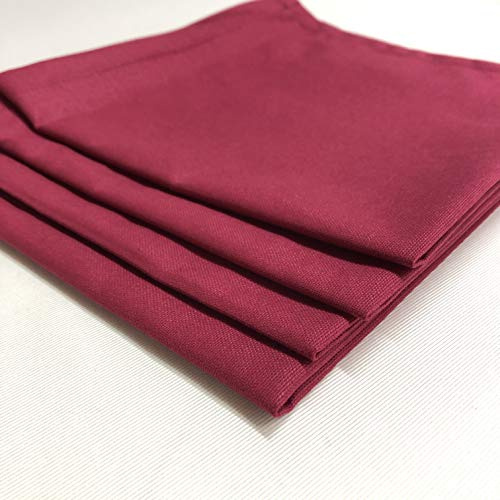 T&S SET 10 TOVAGLIOLI STOFFA RIUTILIZZABILI IN PURO COTONE DI COLORE BORDEAUX - MISURA 50X50 PER USO QUOTIDIANO -IN OFFERTA - MADE ITALY