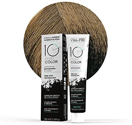 10 Perm, Colorazione a Lunga Durata Express, Colore Capelli 6 Biondo Scuro | Tinta per Capelli, Copertura Rapida e Omogenea in 10 Minuti, Colore Brillante, Intenso e Luminoso, 100 ml