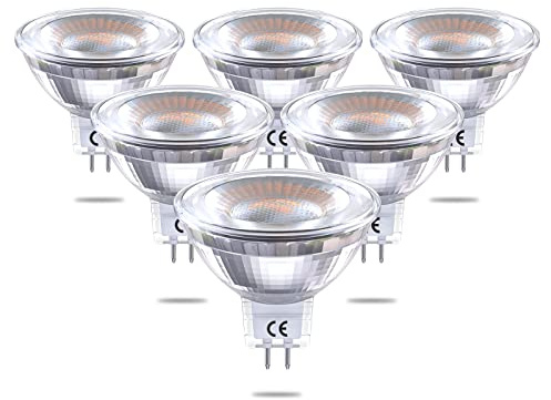DoRight 12V MR16 GU5.3 LED Bulbs, 3W GU5.3 LED Light Bulbs No Flicker DC 12 Volt MR16 LED Spotlights GU5.3 Bi-Pin Base Warm White 3000K 30W Halogen Equivalent for Recessed Track Lighting (6 PCS)