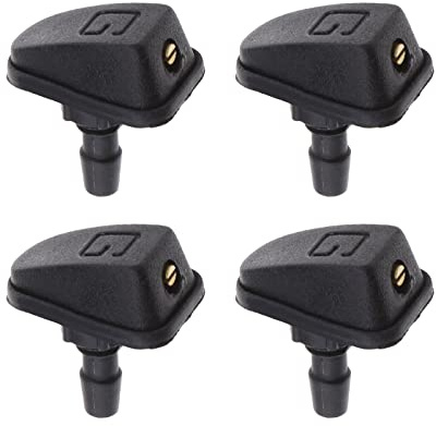 Create idea Universal Scheibenwischerdüse Wassersprühdüse Kunststoff Einstellbare Schwarz 4 Stück