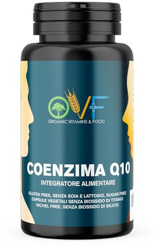 OVF Coenzima Q10 100mg (60 Cps) - Sostegno Energetico e Cardiaco - Integratore Naturale - Q10 Coenzima Antiossidante AntiAge per la Pelle e il Sistema Immunitario.