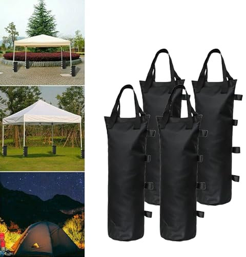 HOMURY Lot de 4 Sacs de Sable pour Pavillon - Pieds de Support de Tonnelle - Épais Oxford 600D - Pour Pavillons, Tentes de Jardin, Pierres, à Remplir