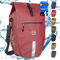 Bronea® Gepäckträgertasche für Fahrrad ROT - Groß 28 Liter - abnehmbare Fahrradtasche für Gepäckträger hinten - Wasserdicht & Reflektierend - Click System Befestigung - Inklusive Laptop-Fach