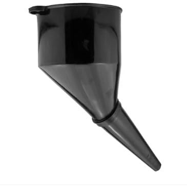 Fuel Funnel with Fine Mesh Filter and Handle for Easy Refilling - Thick Plastic Fuel Funnel for Petrol, Diesel, Oil, Ad-blue, Water, Screen Wash (Black)