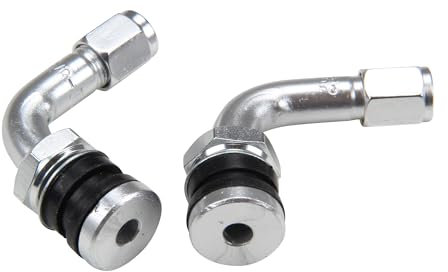 2x Alu Winkelventil 90° Reifen Ventil kompatibel mit Roller Scooter Mofa Moped Motorrad