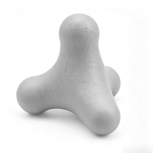 0XBIT Balones de Masaje Para Fascia 4 Esquinas, Masajeador de Punto Gatillo Portátil, Gris Pelota Masaje Muscular Tpe, Relajación Muscular Profunda, para Masajear Hombros, Cuello, Manos y Pies
