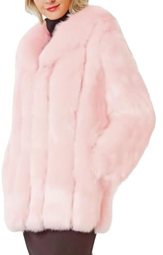 Parka en fausse fourrure duveteuse pour femme, manteau d'hiver épais et