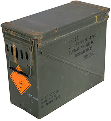 Kistenkolli Altes Land grosse Munitionskiste Metall MK-15 Aufbewahrungskiste Militärkiste Munitionsbox